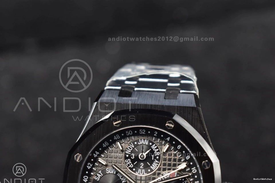 1044 APSF1:1 Calendar Ceramic V Edition Black A5134 41mm Oak Royal Dial GoAnywhere Perpetual Bracelet Black Ceramic on Best 0128